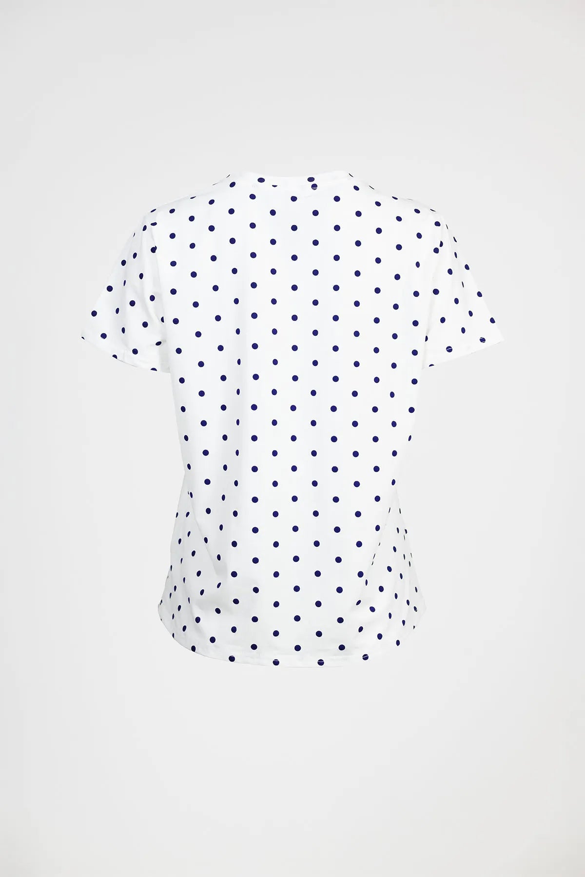 Дамска бяла тениска на точки с надпис – Believe Dot