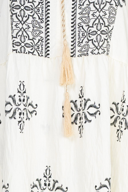 Дамски комплект блуза и панталон с бродерия – Boho Grace