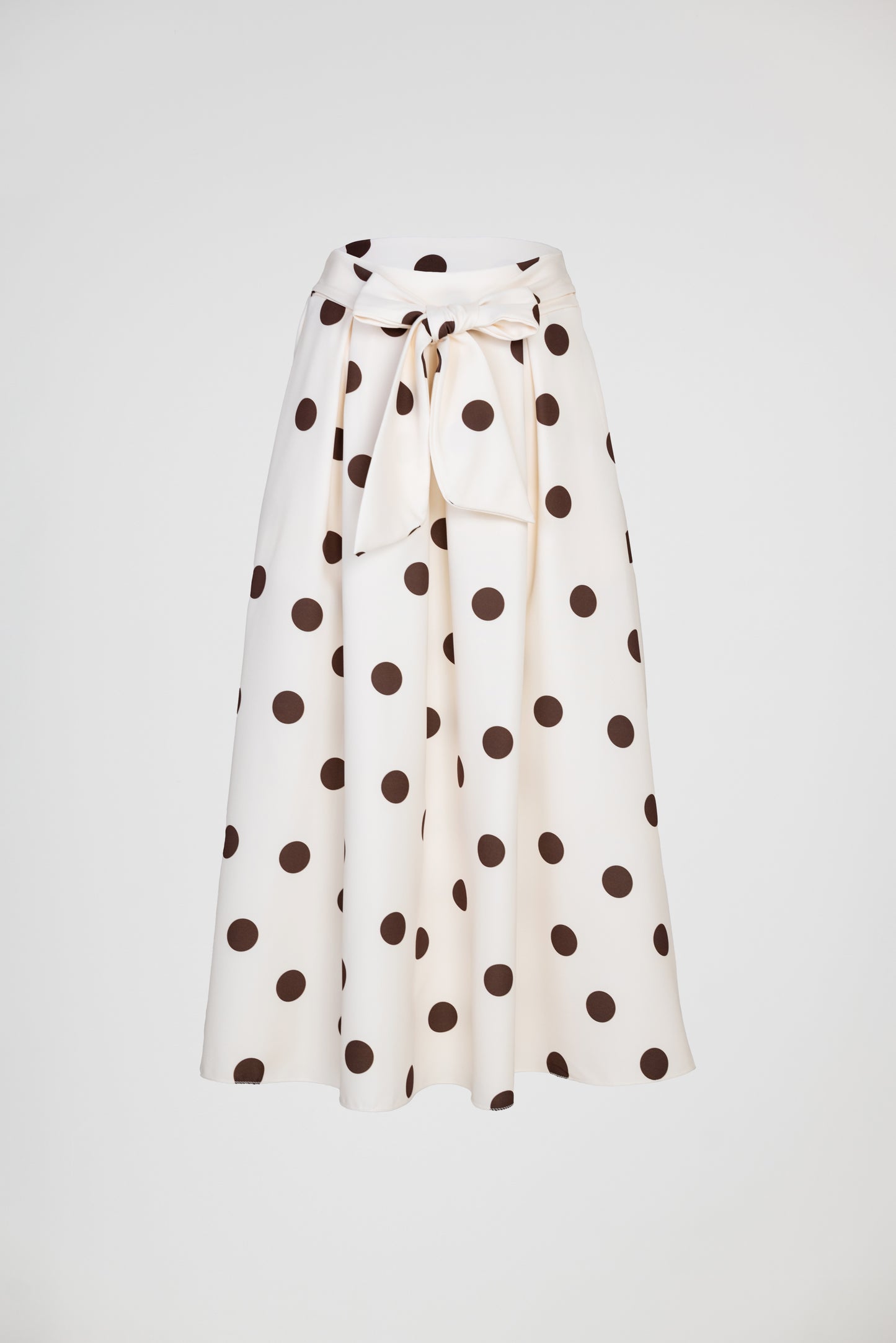 Екрю пола на кафеви точки с колан и странични джобове - Marina Dot