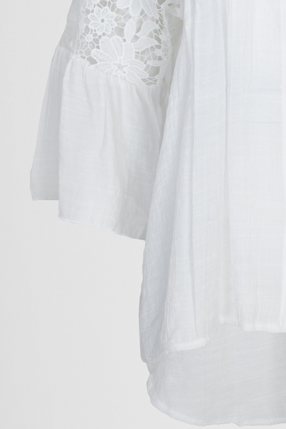 Дамска риза с дантелени ръкави и гръб - Soft Romance