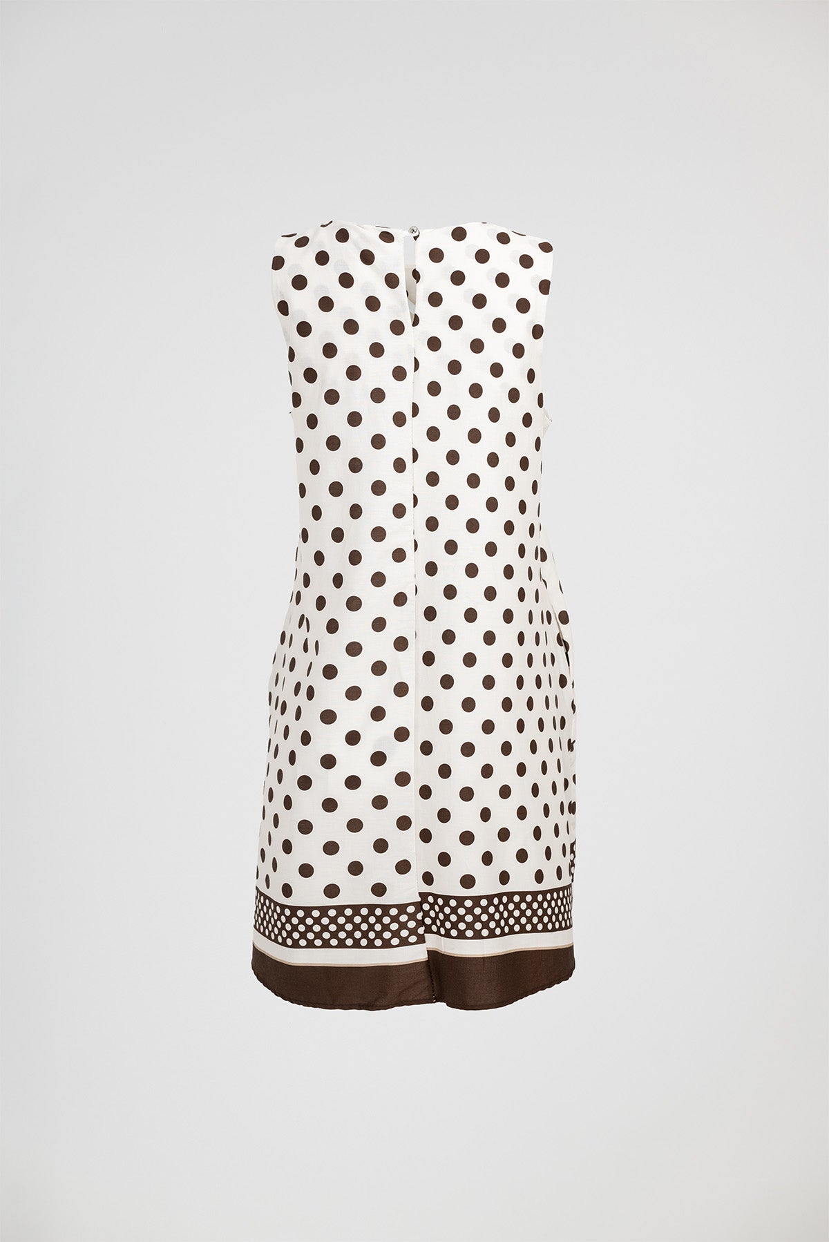 Дамска бeжова миди рокля на точки със скрити джобове – Beige Breeze