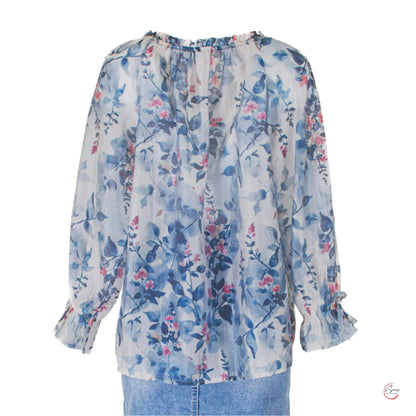 Блуза "Blue Bloom" – лекота и чар за всяка жена 🌸✨