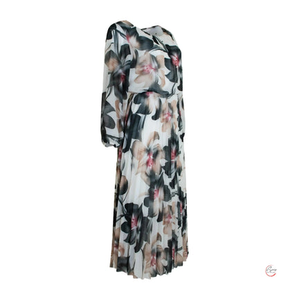 🌑 Рокля "Нощна орхидея" – елегантност в черно и розово