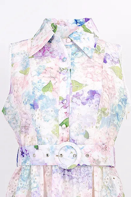 Дамска флорална рокля с рязана бродерия – Hydrangea Dream-рокли-6Sense