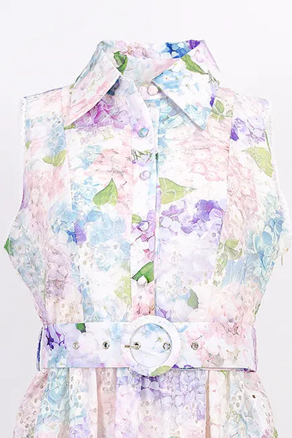 Дамска флорална рокля с рязана бродерия – Hydrangea Dream-рокли-6Sense