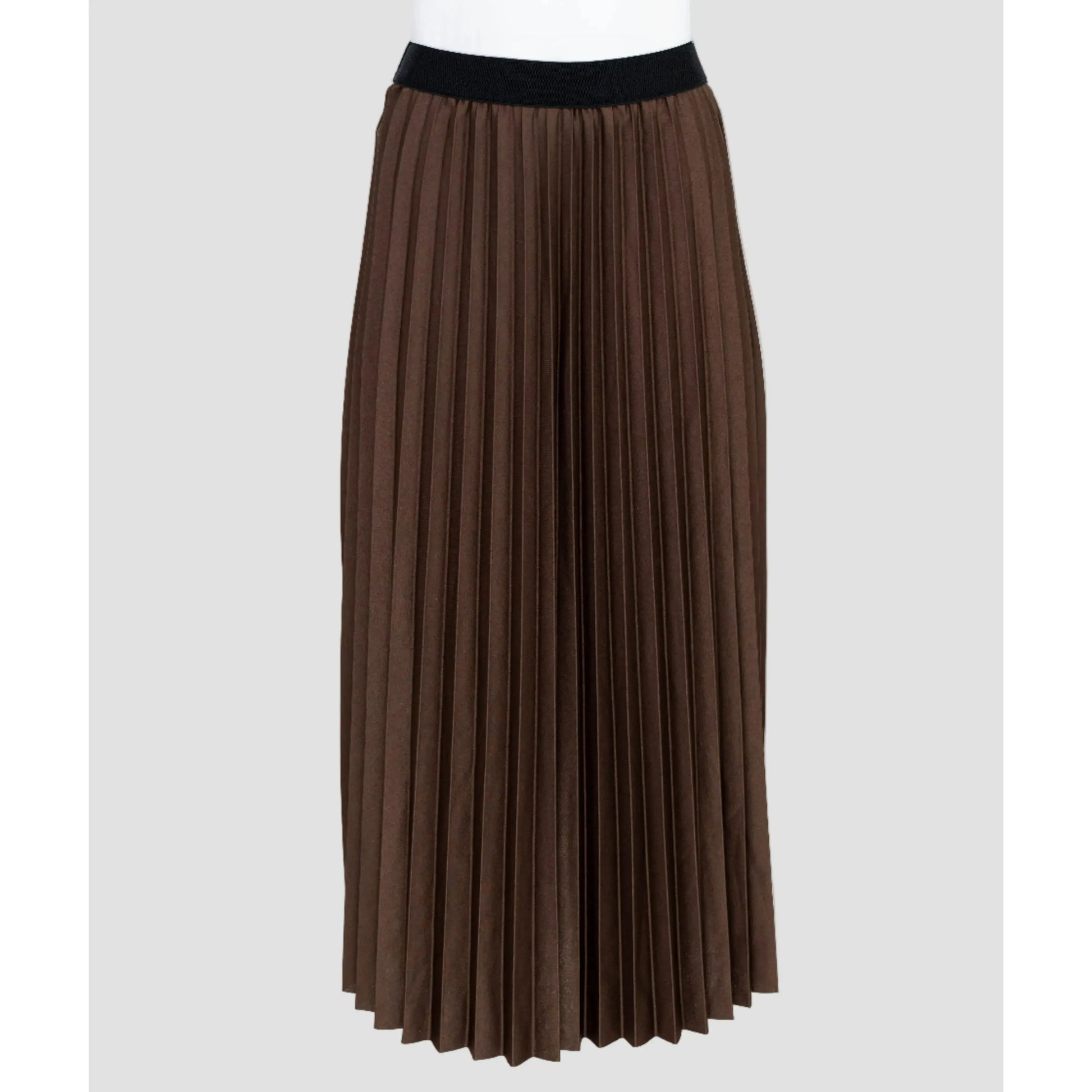 Дамска плисирана пола в кафяво | колекция есен-зима 6Sense