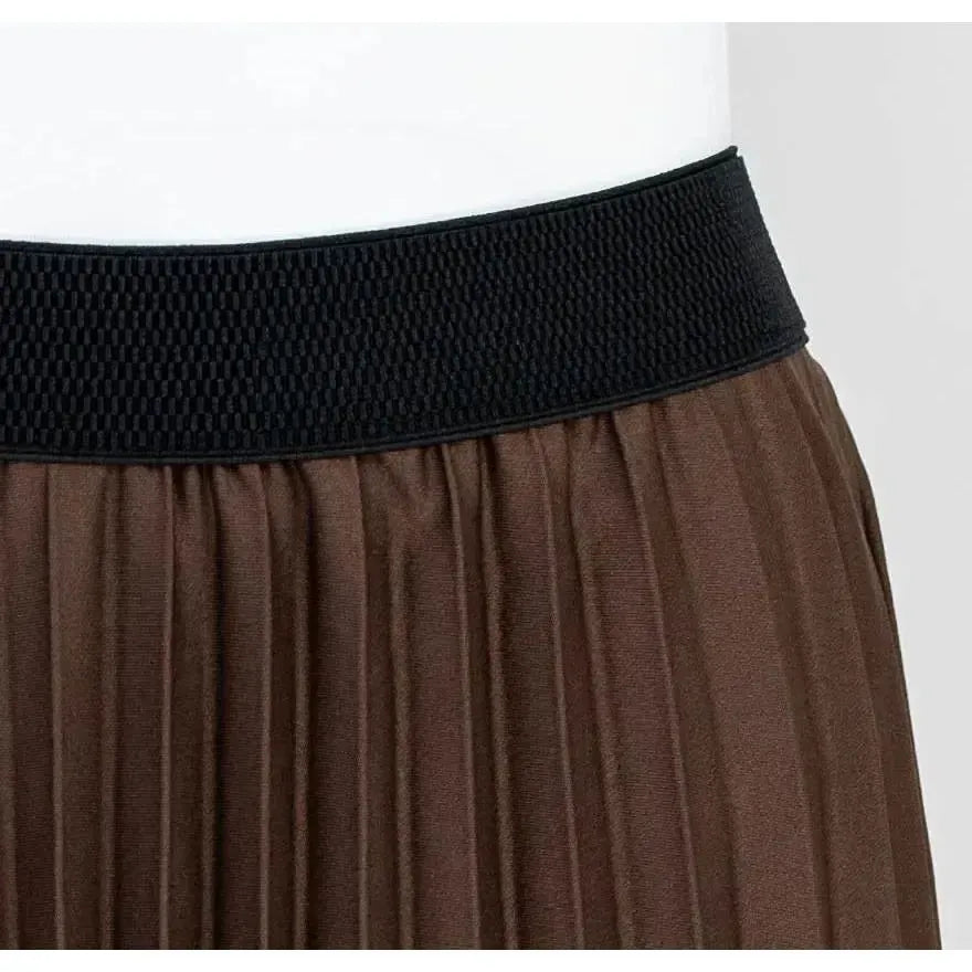 Дамска плисирана пола в кафяво | колекция есен-зима 6Sense