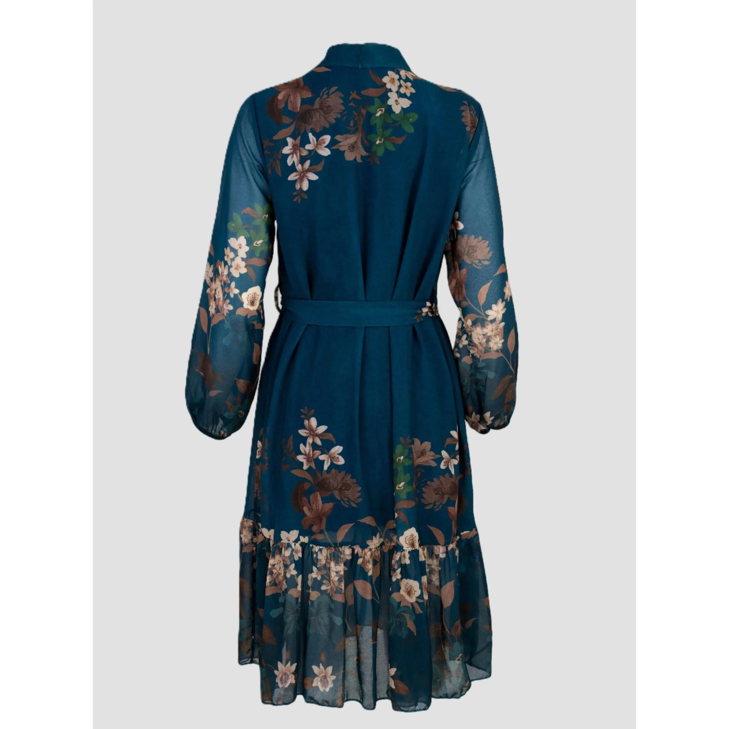 Дамска рокля в петролено зелено с подплата | колекция есен-зима 6Sense