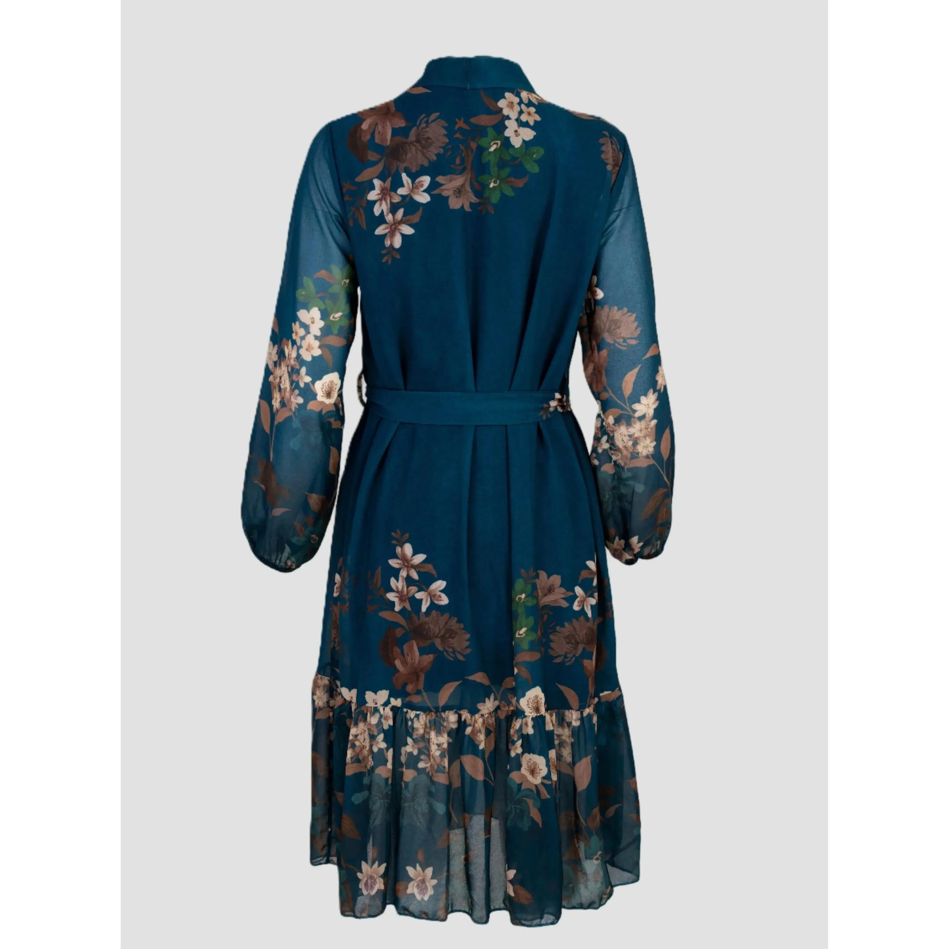 Дамска рокля в петролено зелено с подплата | колекция есен-зима 6Sense