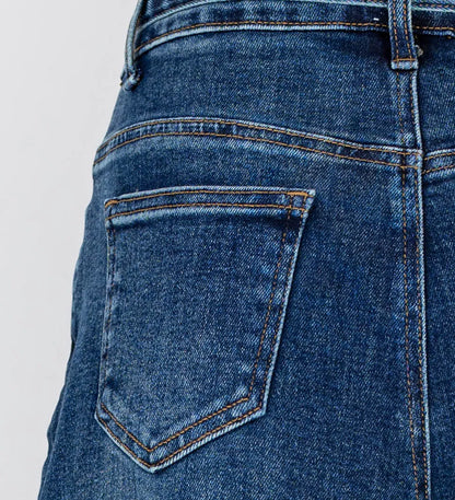 Дамски дънки с висока талия и колан - Urban Tie Jeans-дънки-6Sense