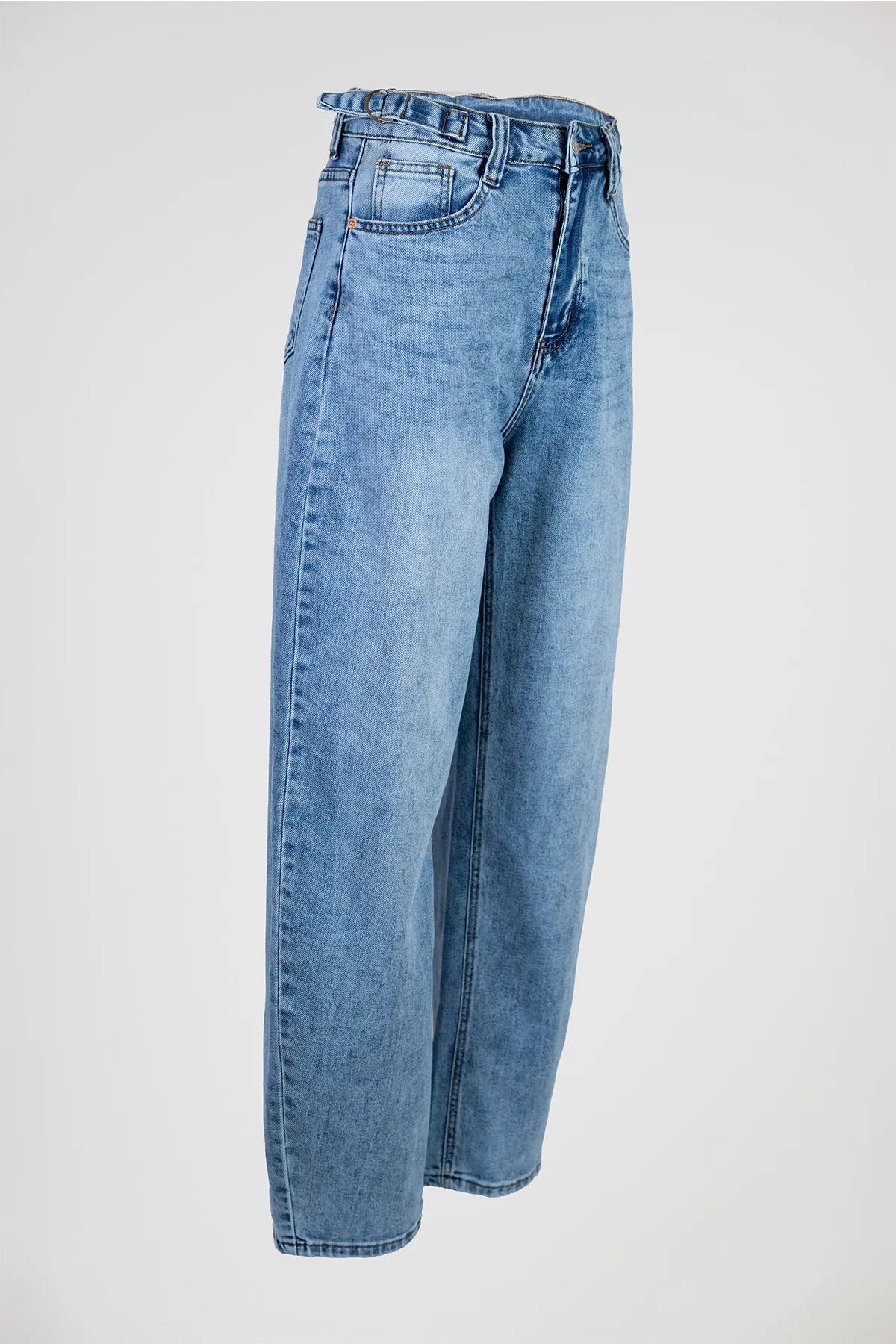 Дамски дънки - светлосини с висока талия - Urban Denim-дънки-6Sense