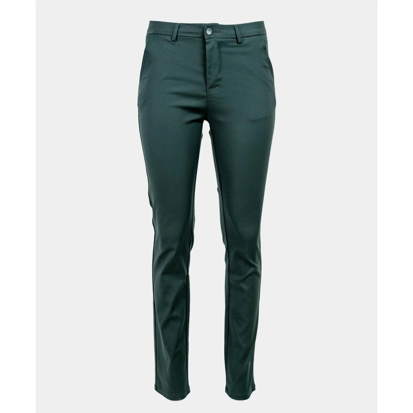 Дамски елегантни панталони в тъмно зелено | колекция есен-зима 6Sense