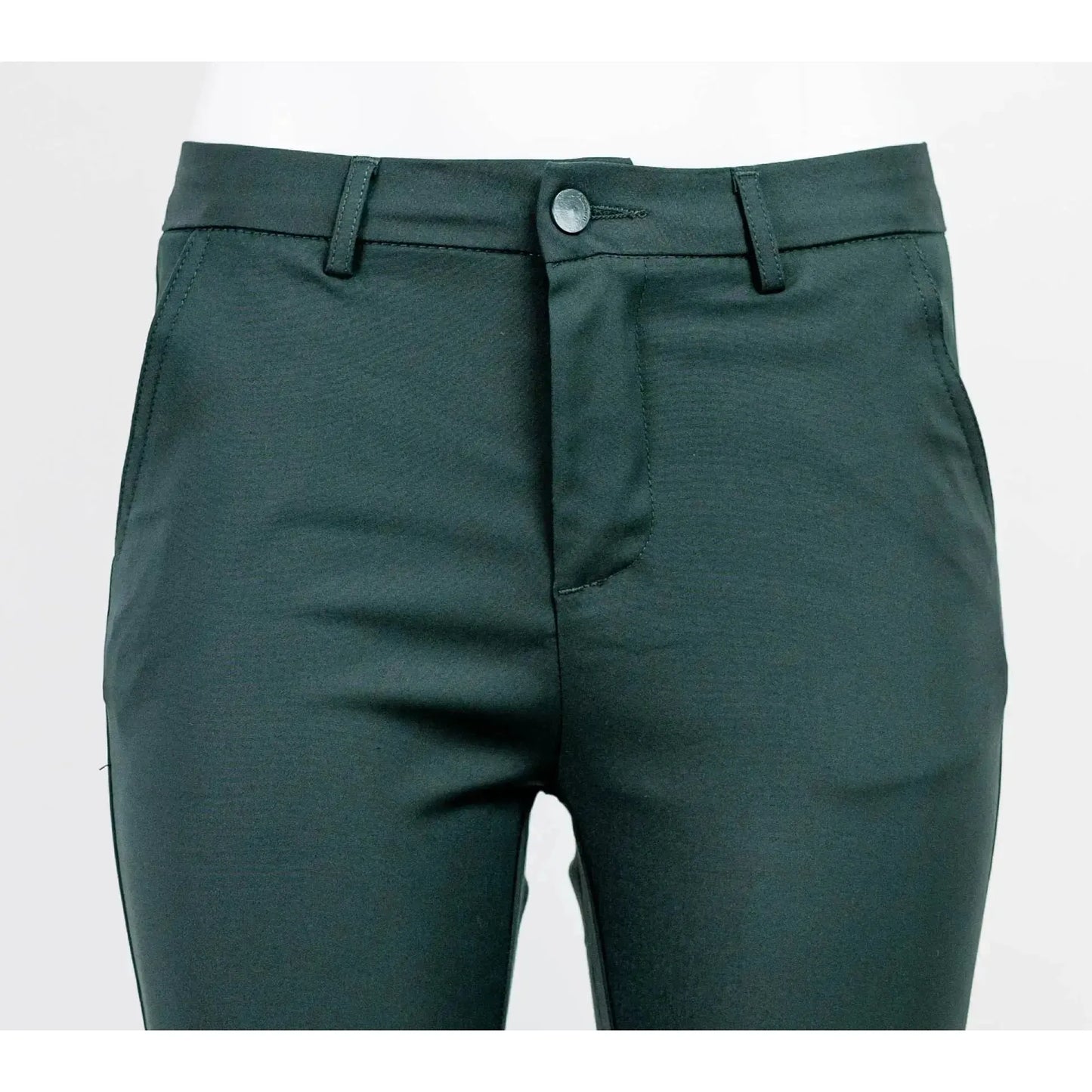 Дамски елегантни панталони в тъмно зелено | колекция есен-зима 6Sense