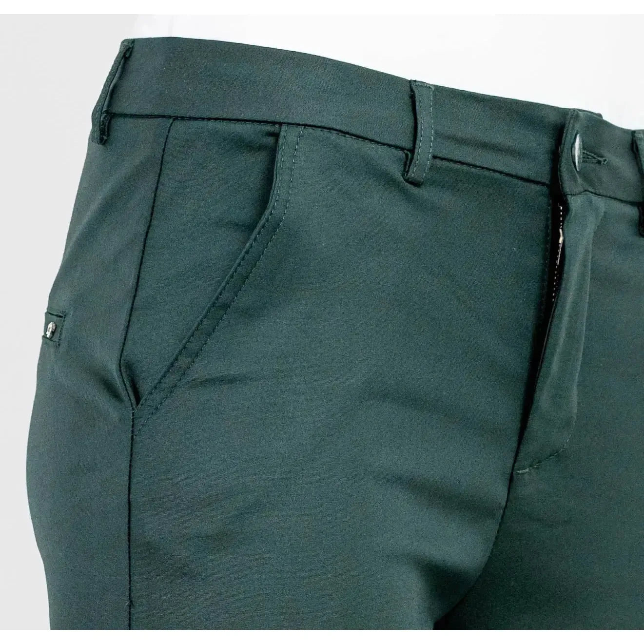 Дамски елегантни панталони в тъмно зелено | колекция есен-зима 6Sense