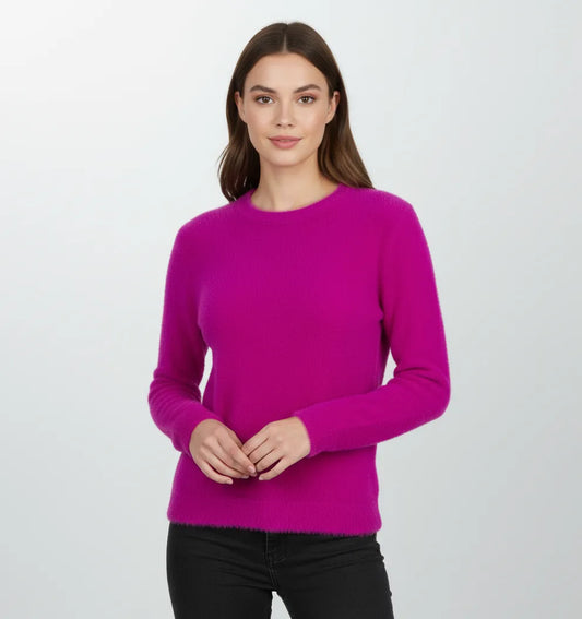 Дамски пухкав пуловер - Vivid Aura-пуловери-6Sense