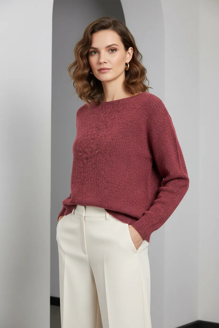 Дамски пуловер Soft Rib Classic - керемиден-пуловери-6Sense