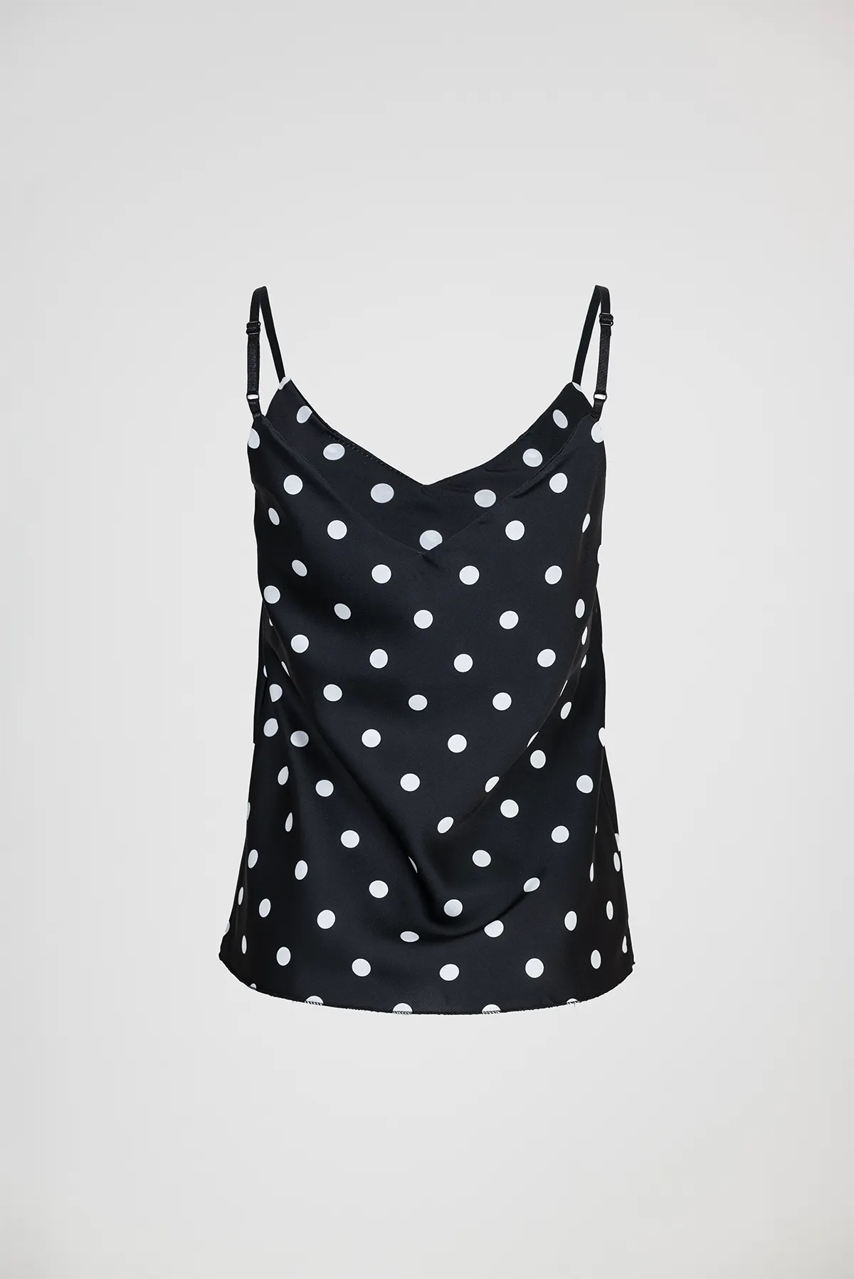 Дамски сатенен топ на точки - Polka Chic-потник-6Sense