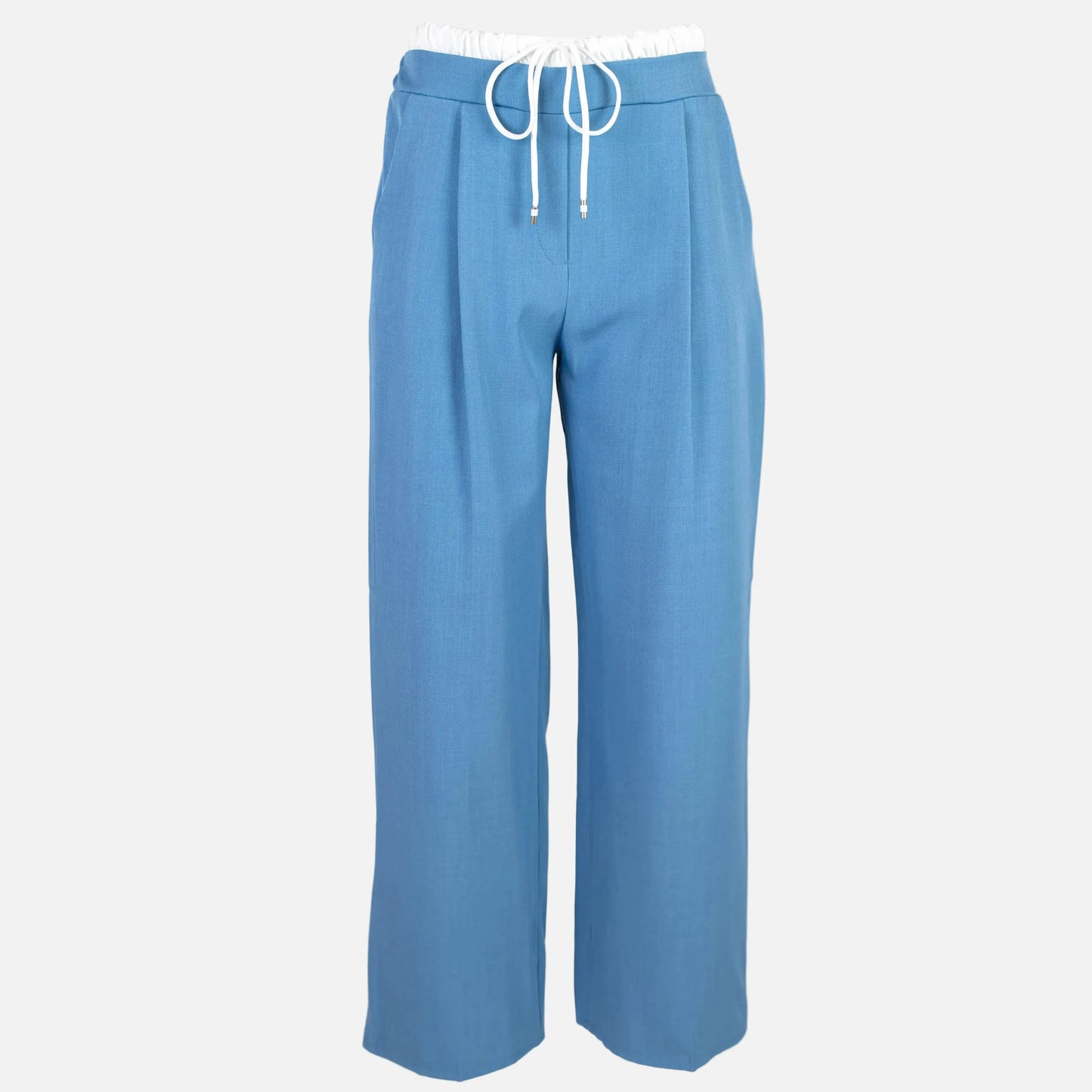 Дамски панталон в морско синьо с връзки | колекция есен-зима 6Sense