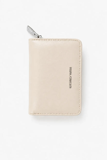 Дамско портмоне от еко кожа с цип екрю – Ivory Compact-портмоне-6Sense