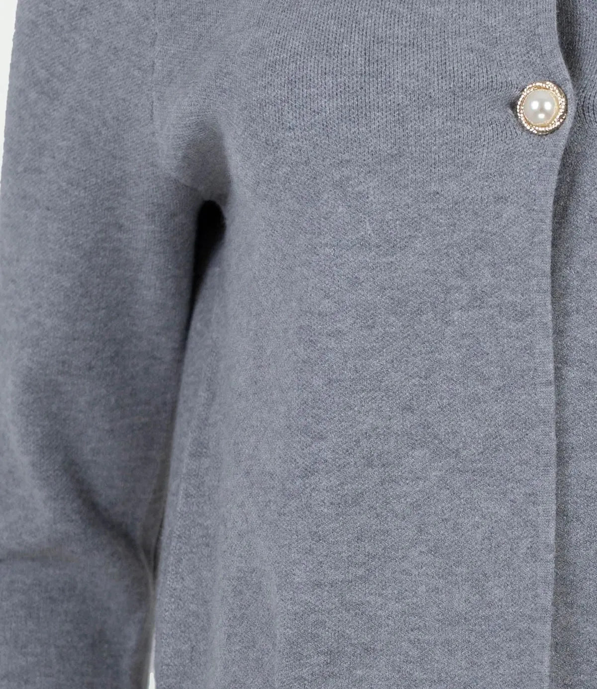 Къса сива жилетка - фино плетиво - City Pearl Cropped-жилетки-6Sense