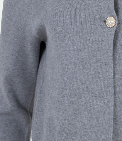 Къса сива жилетка - фино плетиво - City Pearl Cropped-жилетки-6Sense