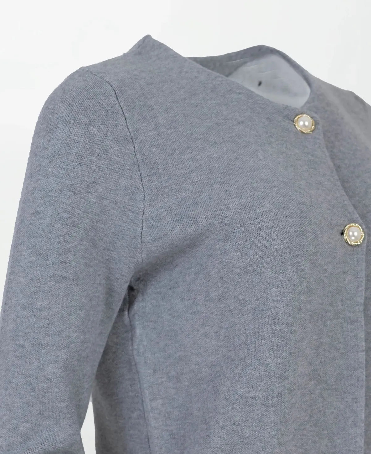 Къса сива жилетка - фино плетиво - City Pearl Cropped-жилетки-6Sense