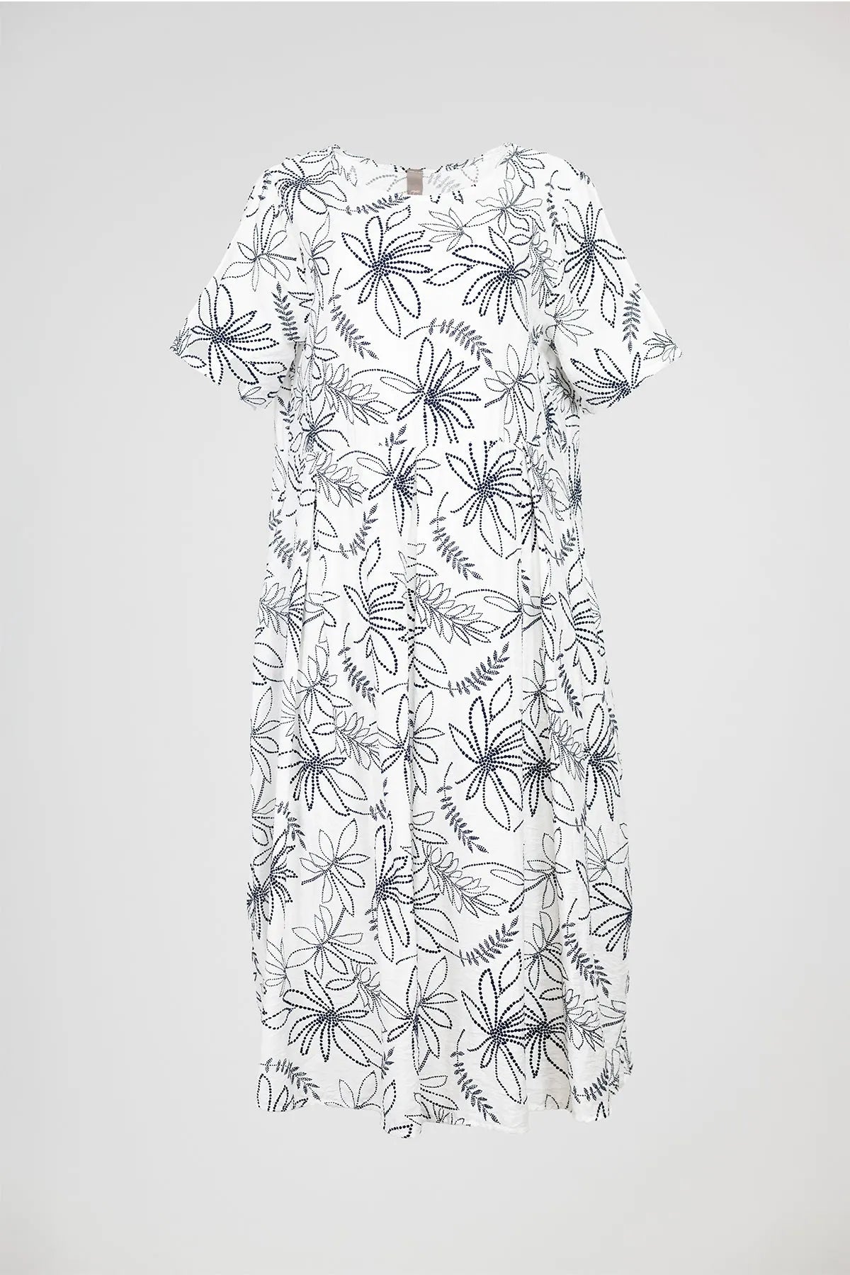 амска свободна рокля с флорален принт Flora Flow – до 4XL-рокли-6Sense