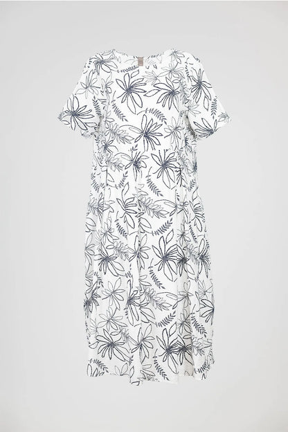 амска свободна рокля с флорален принт Flora Flow – до 4XL-рокли-6Sense