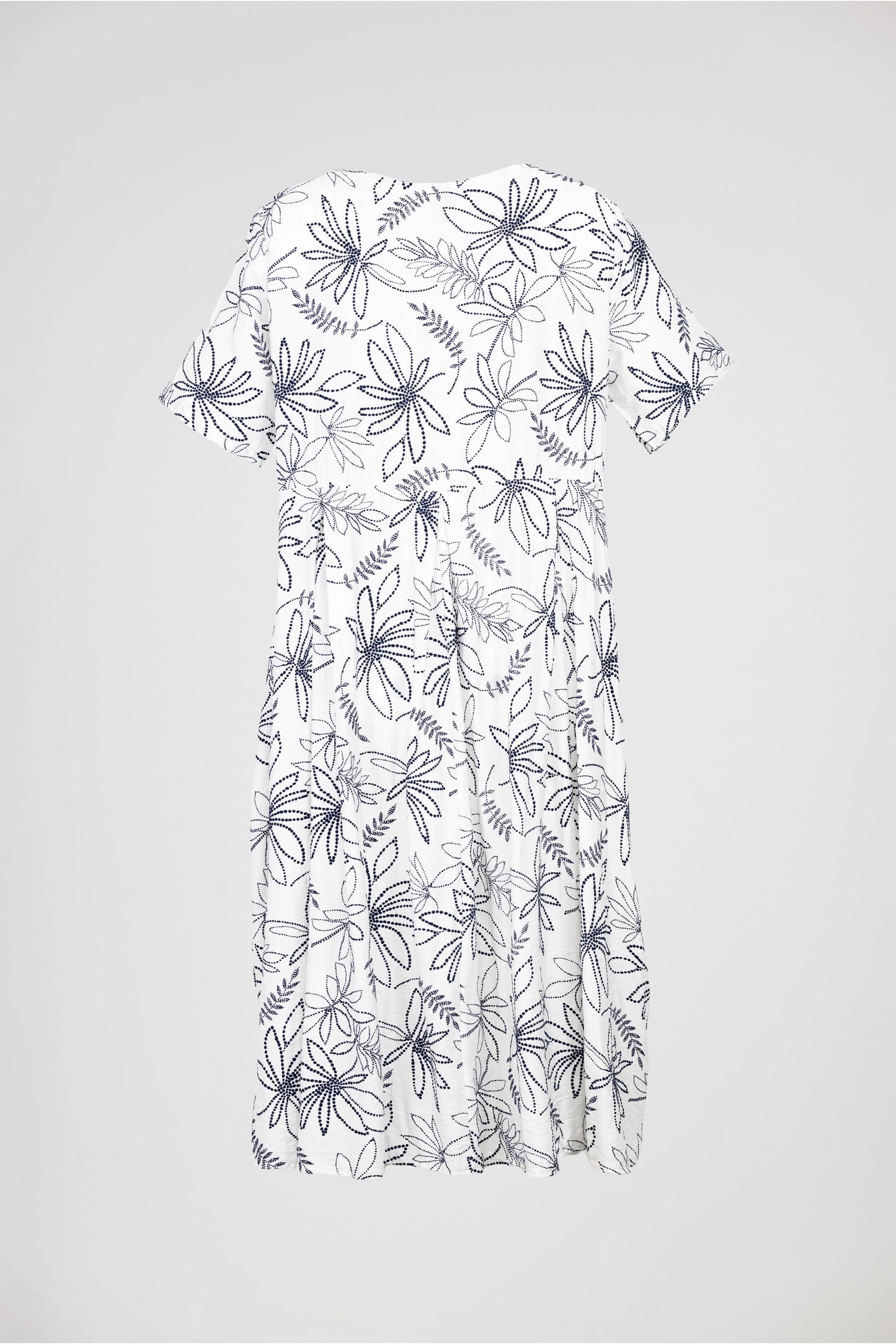 амска свободна рокля с флорален принт Flora Flow – до 4XL-рокли-6Sense