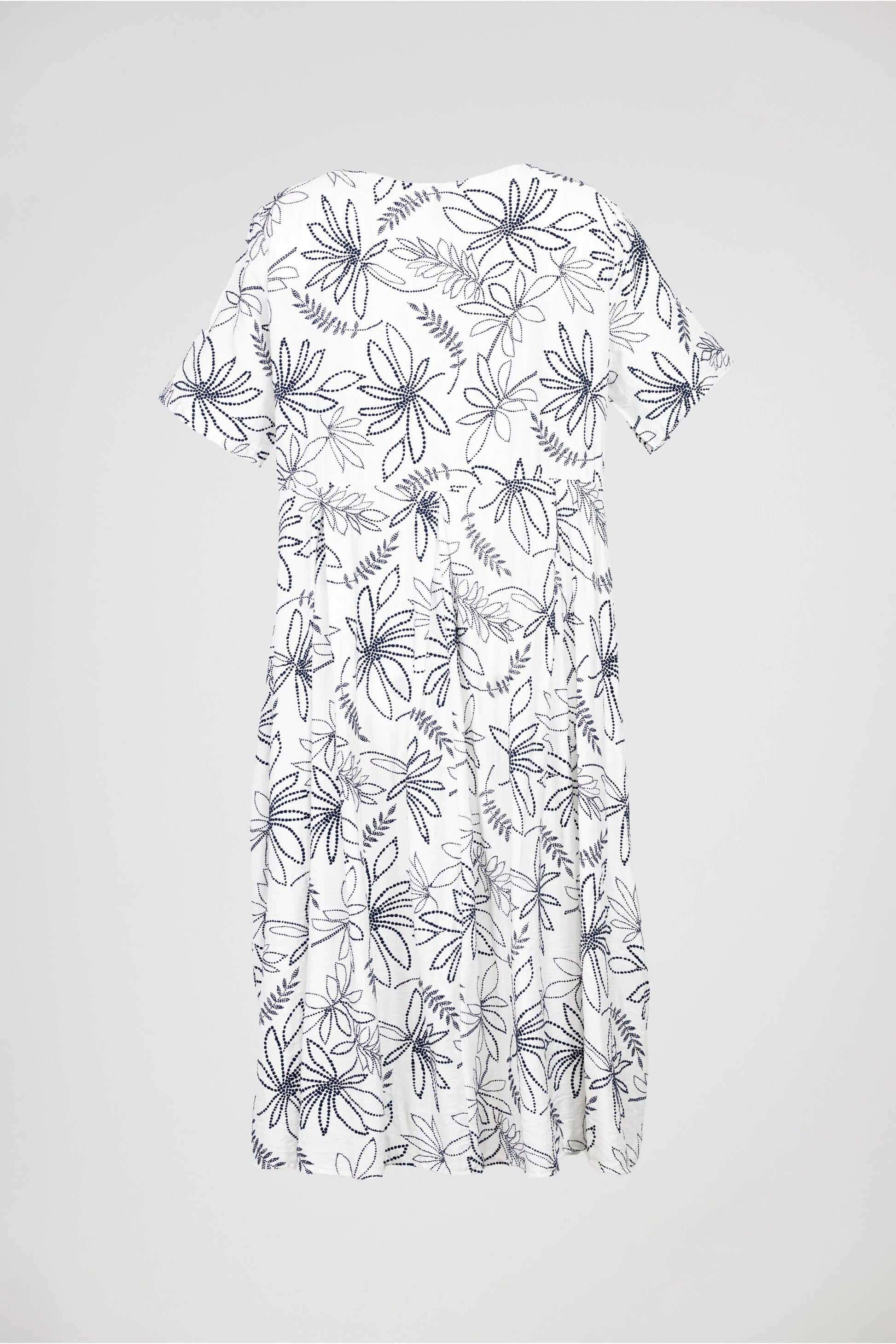 амска свободна рокля с флорален принт Flora Flow – до 4XL-рокли-6Sense