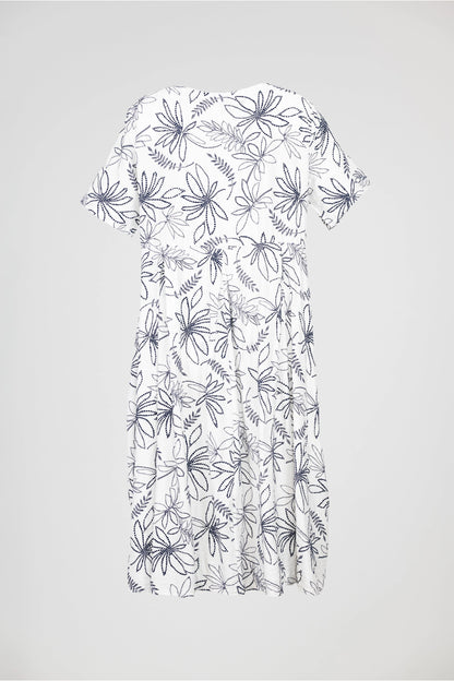 амска свободна рокля с флорален принт Flora Flow – до 4XL-рокли-6Sense