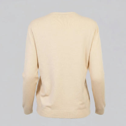 Бежова плетена блуза с леопардов акцент - Soft Mode-блузи-6Sense