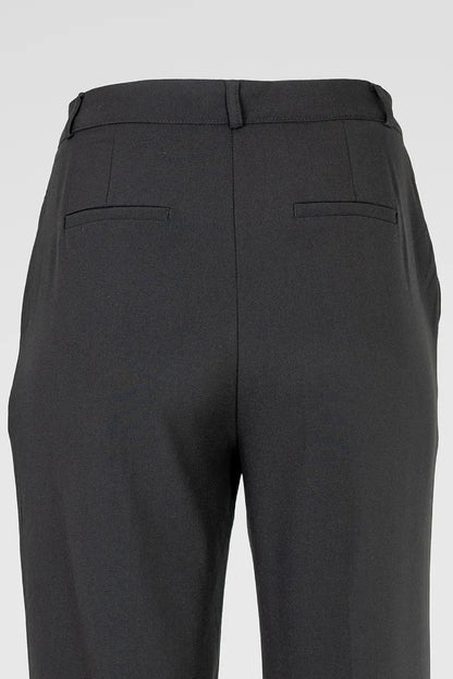 Черен дамски палацо панталон с широк крачол – Black Tailored Palazzo-панталони-6Sense