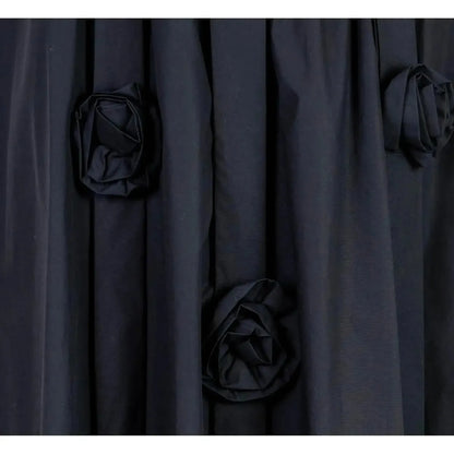 Черна миди пола с 3D рози | колекция есен-зима 6Sense