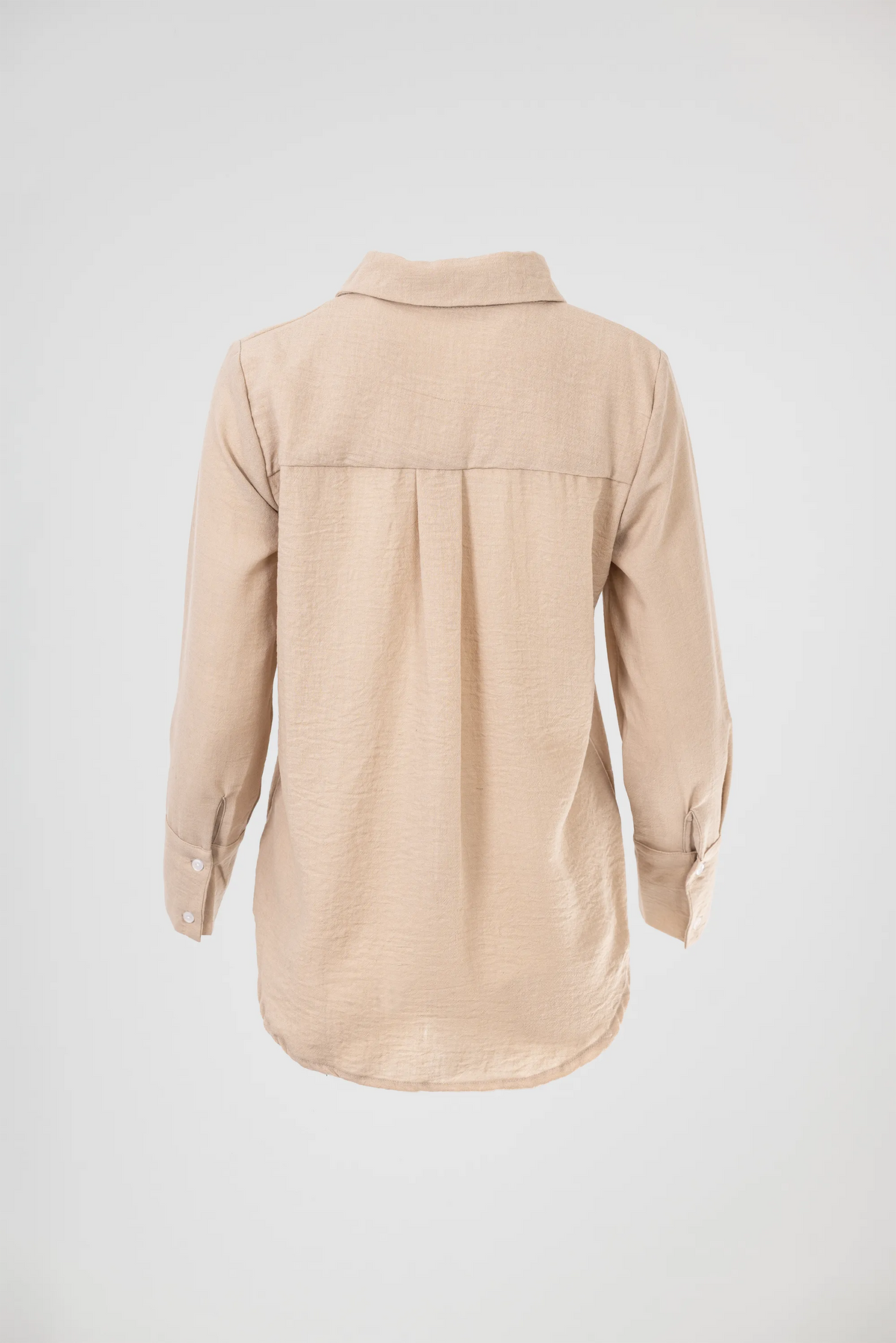 Дамска бежова риза със свободна кройка – Soft Sand Shirt-ризи-6Sense
