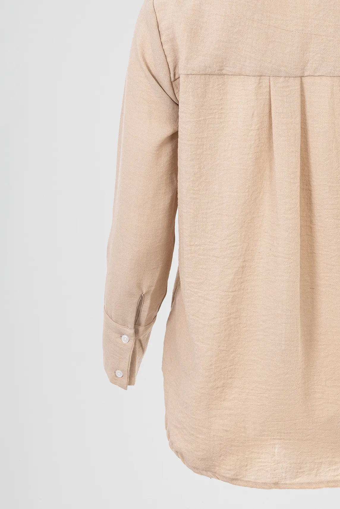 Дамска бежова риза със свободна кройка – Soft Sand Shirt-ризи-6Sense