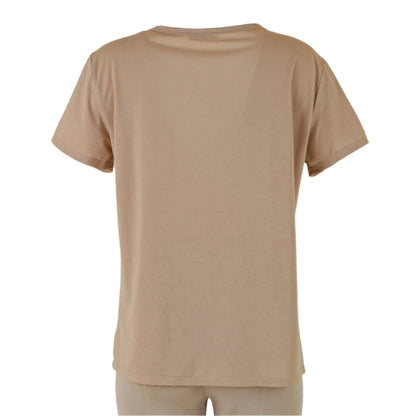 💎 Бежова тениска с блестящ акцент – Urban Luxe