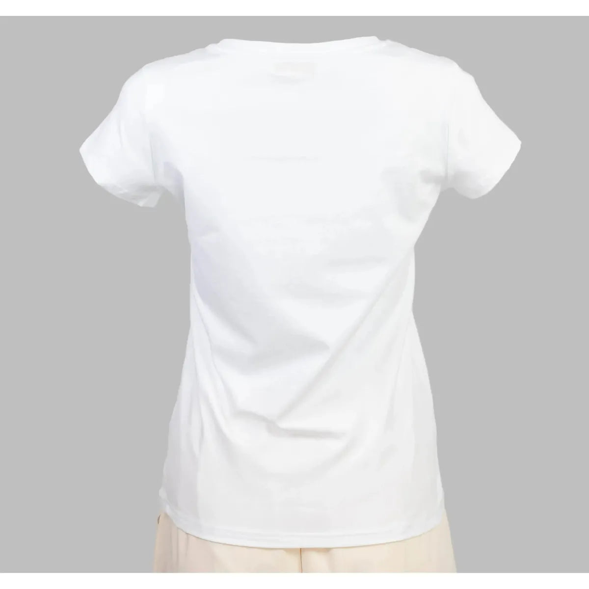 🎨 Арт израз – бяла тениска с лице и флорален акцент 6Sense