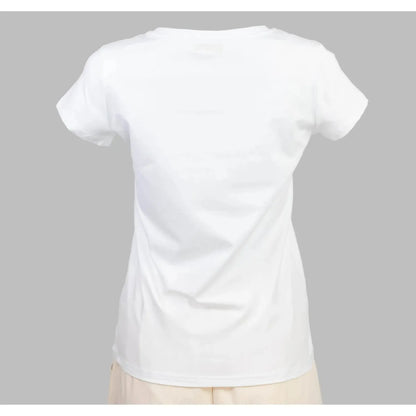 🎨 Арт израз – бяла тениска с лице и флорален акцент 6Sense