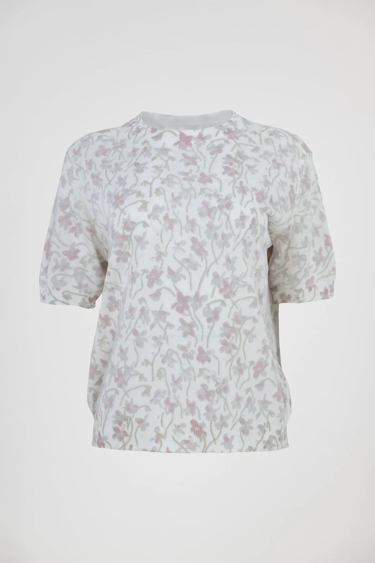 Дамска блуза с къс ръкав - Blossom Veil-блузи-6Sense