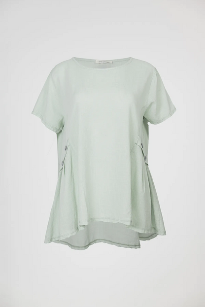 Дамска блуза с къс ръкав в резеда - Plus Size - Natural Ease-блуза с къс ръкав-6Sense