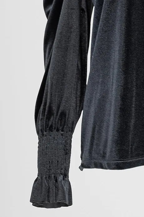 Дамска кадифена блуза - Black Velvet-блузи-6Sense