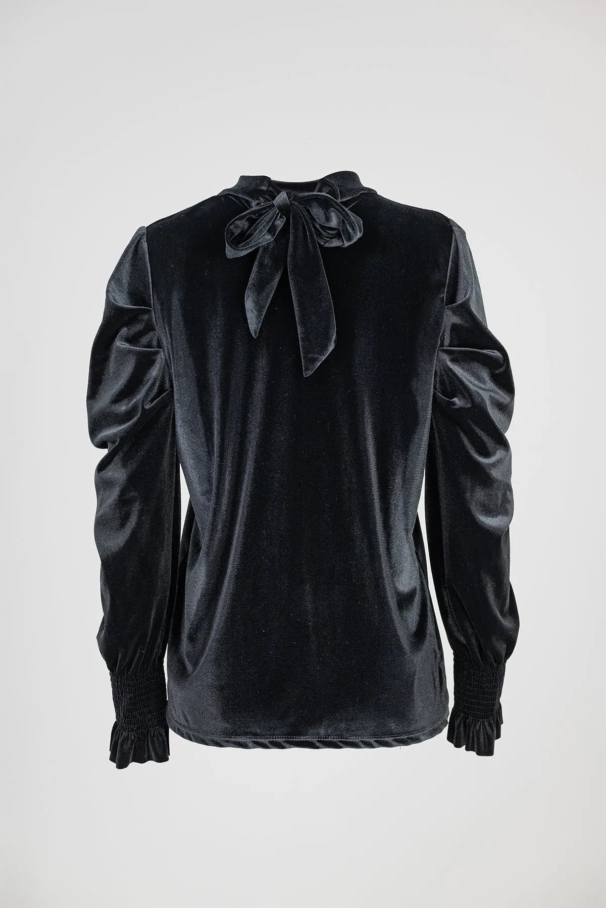 Дамска кадифена блуза - Black Velvet-блузи-6Sense