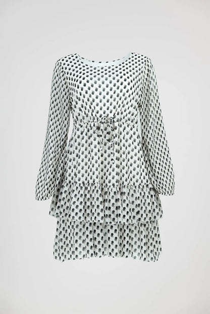 Дамска къса рокля на точки – Polka Grace-рокли-6Sense