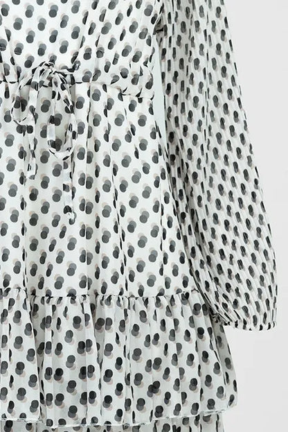 Дамска къса рокля на точки – Polka Grace-рокли-6Sense