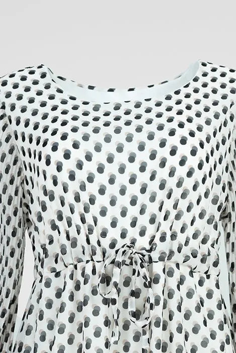 Дамска къса рокля на точки – Polka Grace-рокли-6Sense