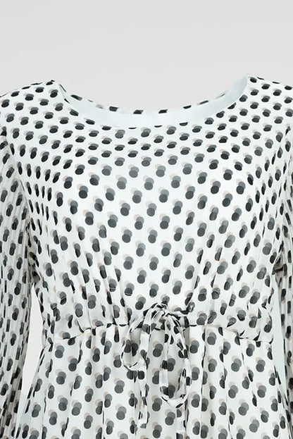 Дамска къса рокля на точки – Polka Grace-рокли-6Sense