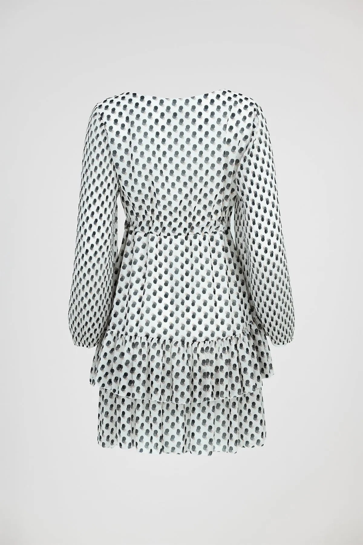 Дамска къса рокля на точки – Polka Grace-рокли-6Sense