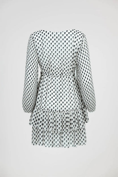 Дамска къса рокля на точки – Polka Grace-рокли-6Sense