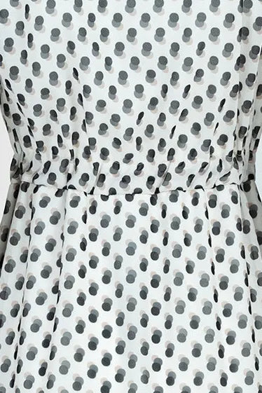 Дамска къса рокля на точки – Polka Grace-рокли-6Sense